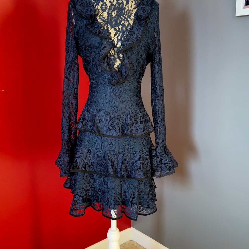 Alexis Navy Long Sleeve Lace Dress